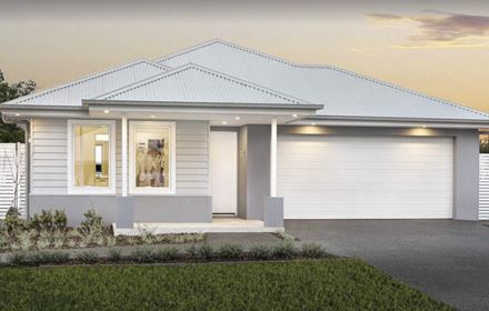 Facade of the Lucia One display home by McDonald Jones Homes